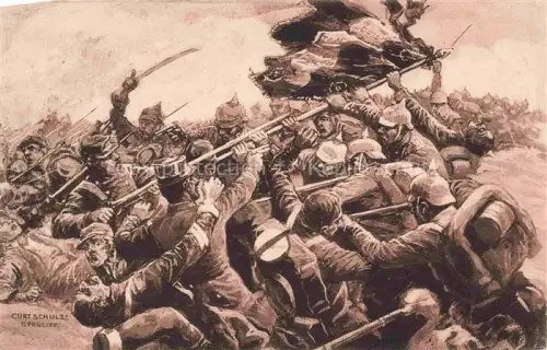 AK / Ansichtskarte Luneville 54 Meurthe-et-Moselle Eroberung einer franzoesischen Fahne 1. Weltkrieg Wohlfahrts-Karte des Reichsverband zur Unterstuetzung deutscher Veteranen e.V. Kuenstlerkarte