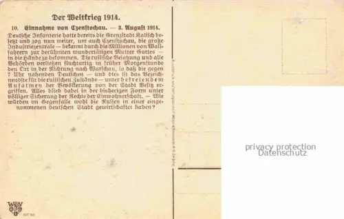 AK / Ansichtskarte Czenstochau Schlesien Die Einnahme von Czenstochau Feldskizze