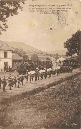 AK / Ansichtskarte Ban-de-Sapt Saint-Die 88 Vosges Kriegerbegraebnis in den Vogesen 1915 Schlacht bei Ban