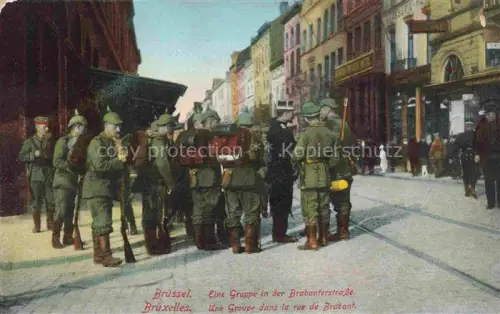 AK / Ansichtskarte Bruessel Brussels BRUXELLES Militaer Gruppe in der Brabanterstrasse