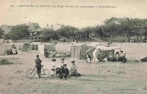 AK / Ansichtskarte Saint-Georges-de-Didonne ROYAN 17 Charente-Maritime La plage devant les Quinconces