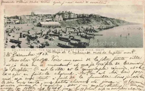 AK / Ansichtskarte BOURNEMOUTH UK The sands and front from pier