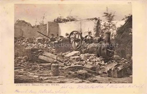AK / Ansichtskarte Ypern Ypres Ieper Belgie Zerstoerte Brauerei Serie Der Krieg 1914/15 in Postkarten Abteilung Belgien