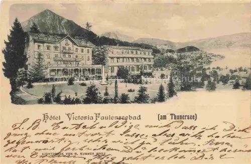 AK / Ansichtskarte SPIEZ Thunersee BE Hotel Victoria Faulenseebad