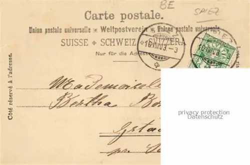 AK / Ansichtskarte SPIEZ Thunersee BE Hotel Victoria Faulenseebad