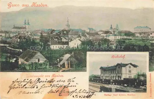 AK / Ansichtskarte Kaaden Kadan CZ Stadtpanorama Bahnhof