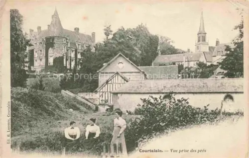 AK / Ansichtskarte Courtalain Courtalin 28 Eure-et-Loir Vue prise des prés