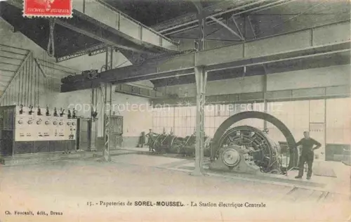 AK / Ansichtskarte Sorel-Moussel 28 Eure-et-Loir Papeteries Station électrique centrale