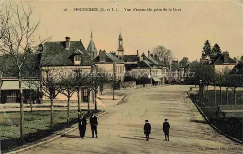 AK / Ansichtskarte Senonches 28 Eure-et-Loir Vue d'ensemble prise de la gare