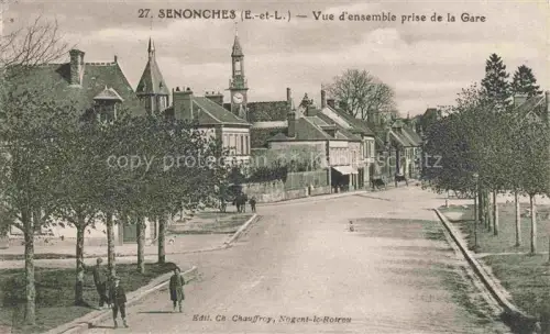 AK / Ansichtskarte Senonches 28 Eure-et-Loir Vue d'ensemble prise de la gare