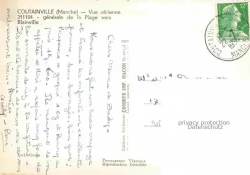AK / Ansichtskarte COUTAINVILLE Agon-Coutainville Coutances 50 Manche Vue générale de la plage vers Blainville vue aérienne