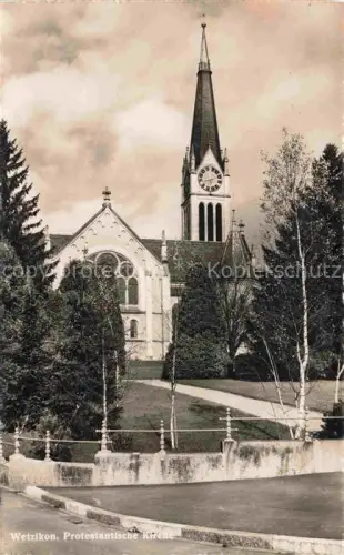 AK / Ansichtskarte WETZIKON  Pfaeffikersee ZH Protestantische Kirche