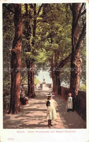 AK / Ansichtskarte ZueRICH  ZH Hohe Promenade mit Naegeli Denkmal
