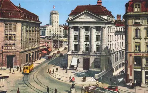 AK / Ansichtskarte LAUSANNE VD La Place St Francois et le Grand Pont