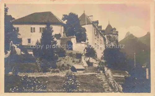 AK / Ansichtskarte LAUSANNE VD Chateau de Gruyeres Partie du Parc