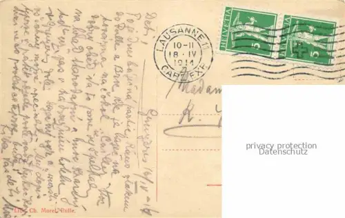 AK / Ansichtskarte LAUSANNE VD Chateau de Gruyeres Partie du Parc