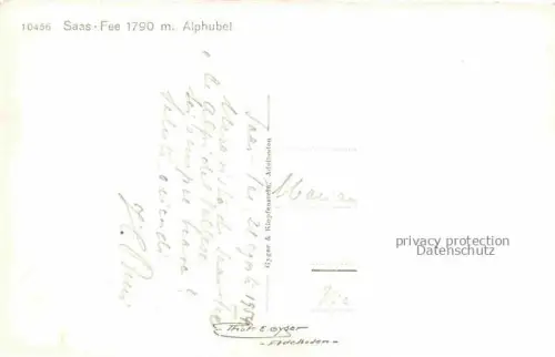 AK / Ansichtskarte Saas-Fee VISP VS mit Alphubel