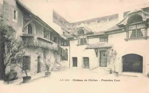 AK / Ansichtskarte Chateau de Chillon Montreux VD Premiere Cour