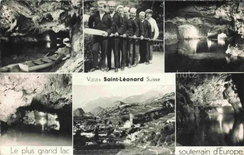 AK / Ansichtskarte Saint Leonard VS Le plus grand lac souterrain d'Europe Vue partielle