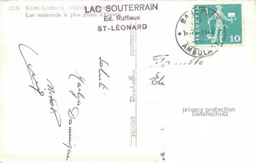 AK / Ansichtskarte Saint Leonard VS Le plus grand lac souterrain d'Europe Vue partielle