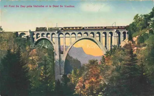 AK / Ansichtskarte Vaulion Orbe VD Pont du Day pres Vallorbe et la Dent de Vaulion