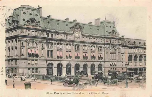 AK / Ansichtskarte PARIS 75 Gare Saint Lazare Cour de Rome
