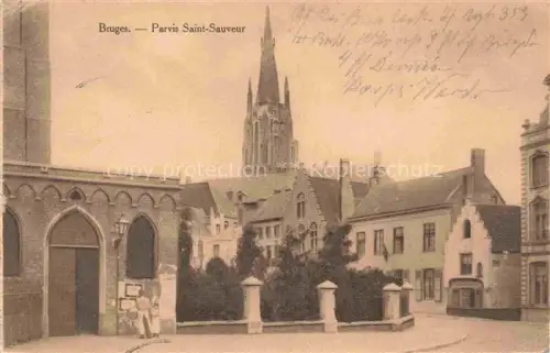 AK / Ansichtskarte Bruges  BRUGGE Belgie Parvis Saint Sauveur