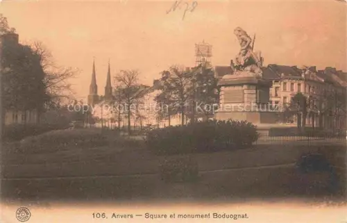 AK / Ansichtskarte ANVERS Antwerpen Square et monument Boduognat