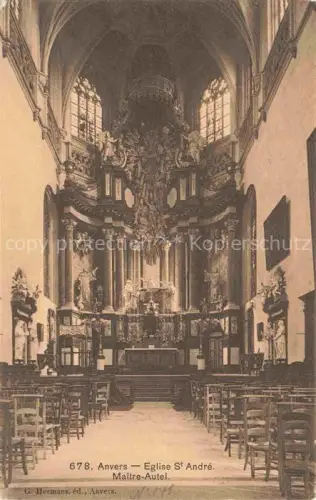 AK / Ansichtskarte ANVERS Antwerpen Eglise St Andre Maitre Autel