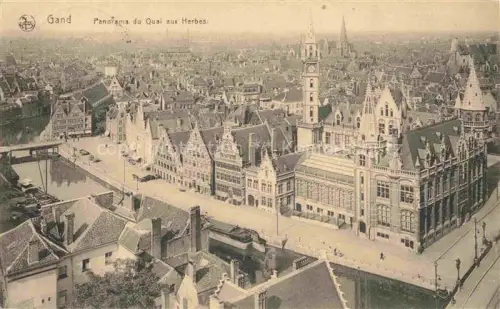 AK / Ansichtskarte Gand  GENT Belgie Panorama du Quai aux Herbes