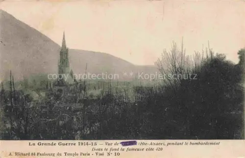 AK / Ansichtskarte Thann  68 Haut-Rhin La Grande Guerre Vue de Thann pendant le bombardement