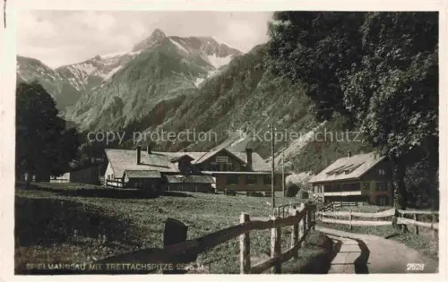 AK / Ansichtskarte Spielmannsau Oberstdorf Bayern Blick zur Trettachspitze Allgaeuer Alpen