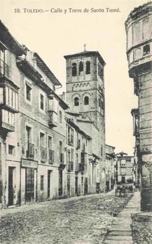 AK / Ansichtskarte TOLEDO Castilla-La Mancha ES Calle y Torre de Santo Tomé
