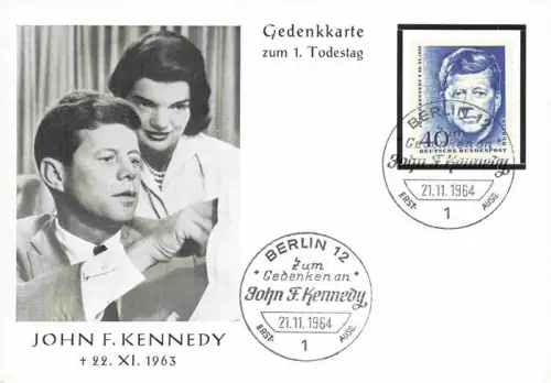 AK / Ansichtskarte Gedenkstaette John F. Kennedy Gedenkkarte 