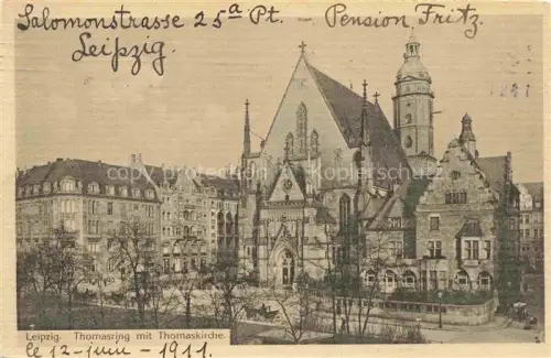 AK / Ansichtskarte LEIPZIG Thomasring mit Thomaskirche