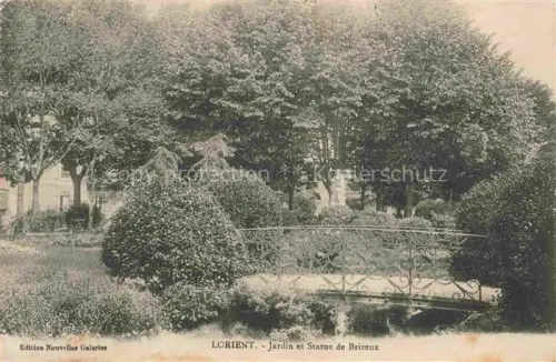 AK / Ansichtskarte LORIENT 56 Morbihan Jardin et Statue de Brizeux