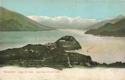 AK / Ansichtskarte Bellagio Lago di Como IT Panorama dei tre laghi