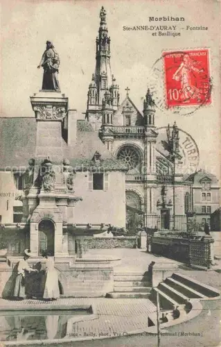 AK / Ansichtskarte Ste-Anne-d Auray LORIENT 56 Morbihan Fontaine et Basilique