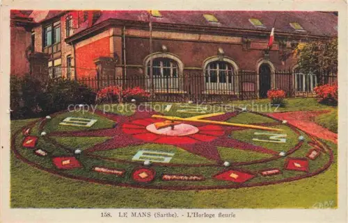 AK / Ansichtskarte LE MANS 72 Sarthe L'Horloge fleurie