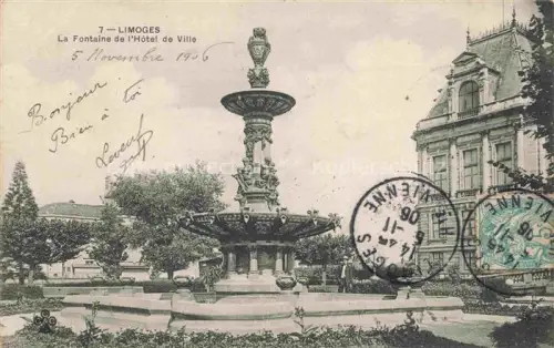 AK / Ansichtskarte LIMOGES 87 Haute-Vienne Fontaine de l'Hôtel de Ville
