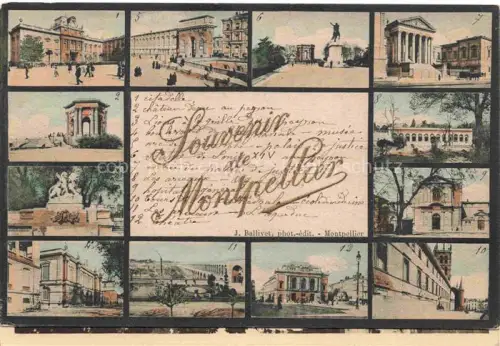 AK / Ansichtskarte MONTPELLIER 34 Vues d'ensemble Place de la Comédie et le Théâtre