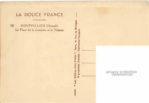 AK / Ansichtskarte MONTPELLIER 34 Vues d'ensemble Place de la Comédie et le Théâtre