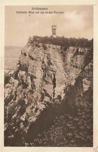 AK / Ansichtskarte Heldra Wanfried Hessen Heldrastein Schoenster Blick auf das Werratal