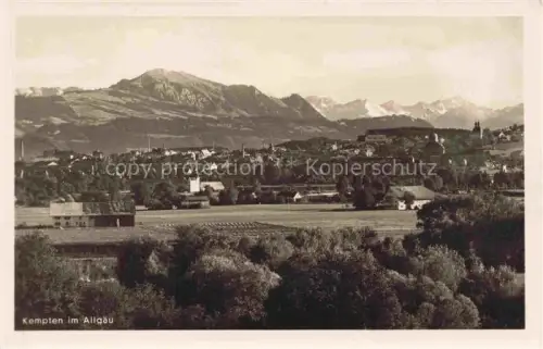 AK / Ansichtskarte KEMPTEN Allgaeu Bayern Gesamtansicht mit Alpenpanorama