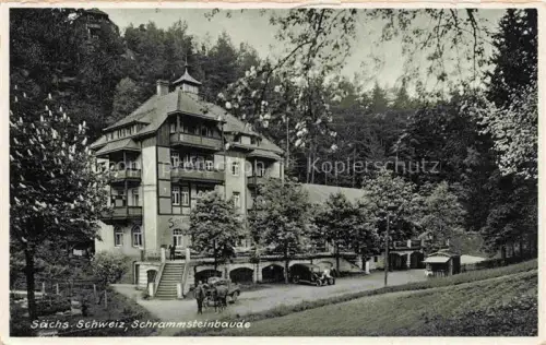 AK / Ansichtskarte Bad Schandau Saechsische Schweiz-Osterzgebirge Schrammsteinbaude Baumbluete