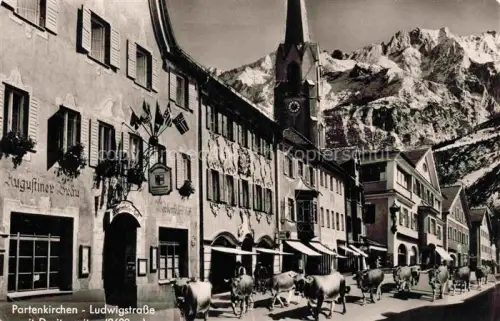 AK / Ansichtskarte Partenkirchen GARMISCH-PARTENKIRCHEN Ludwigstrasse Damenkapelle Viehtrieb