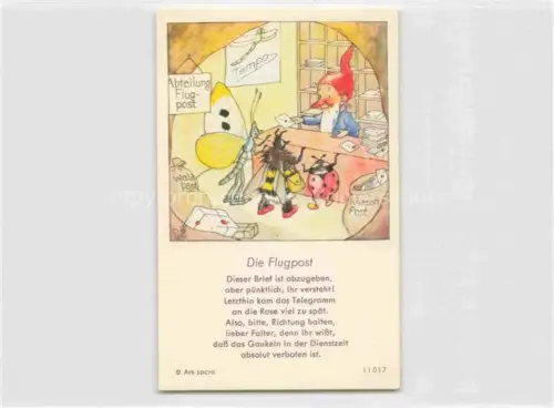 AK / Ansichtskarte IBM BOHATTA-MORPURGO Ida (1900-1992) Kuenstlerkarte Nr. 11017 Die Flugpost Zwerg Maikaefer Briefe