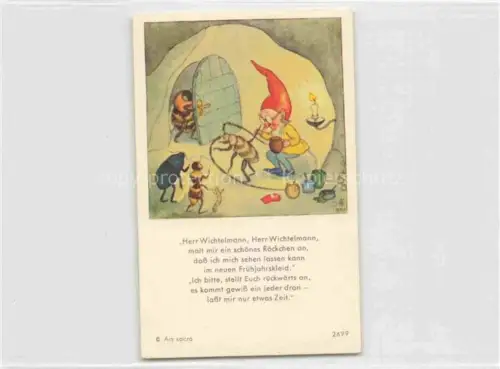 AK / Ansichtskarte IBM BOHATTA-MORPURGO Ida (1900-1992) Kuenstlerkarte Nr. 2699 Herr Wichtelmann Zwerg Kaefer 