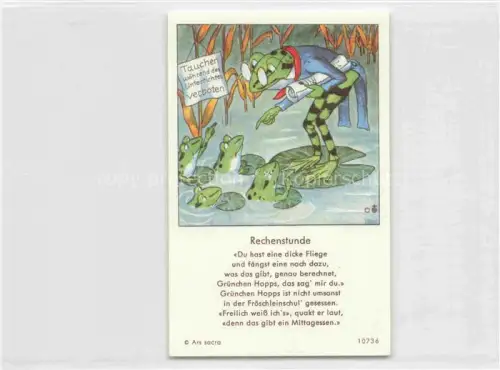 AK / Ansichtskarte IBM BOHATTA-MORPURGO Ida (1900-1992) Kuenstlerkarte Nr. 10736 Rechenstunde Froesche Schule  