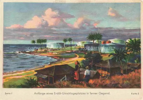 AK / Ansichtskarte Erdoel oelfoerderung Oil-Fields Gisement-de-Petrole-- Shell Rhenania Ossag Mineraloel werke 